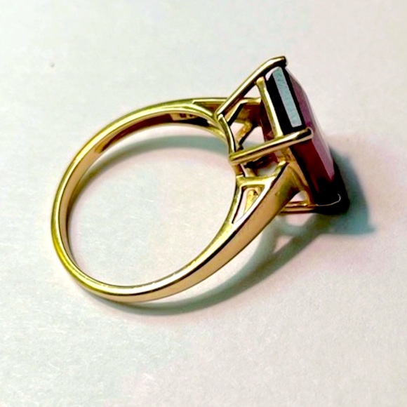 Ruby Solitaire 10k Yellow Gold 8 - Picture 5 of 8